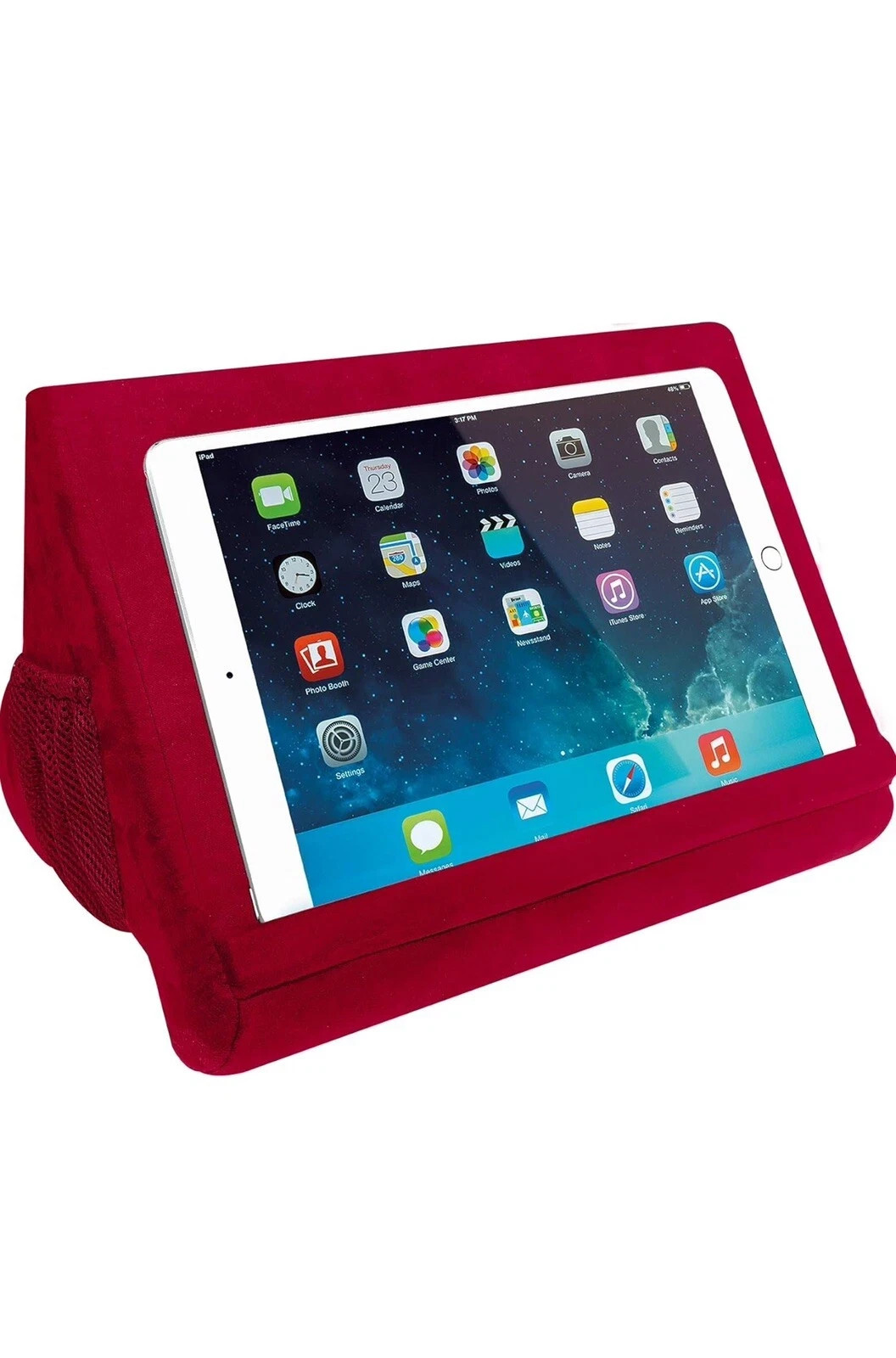 Ontel Pillow Pad Ultra Multi Angle Soft Tablet Stand Burgundy New Sealed