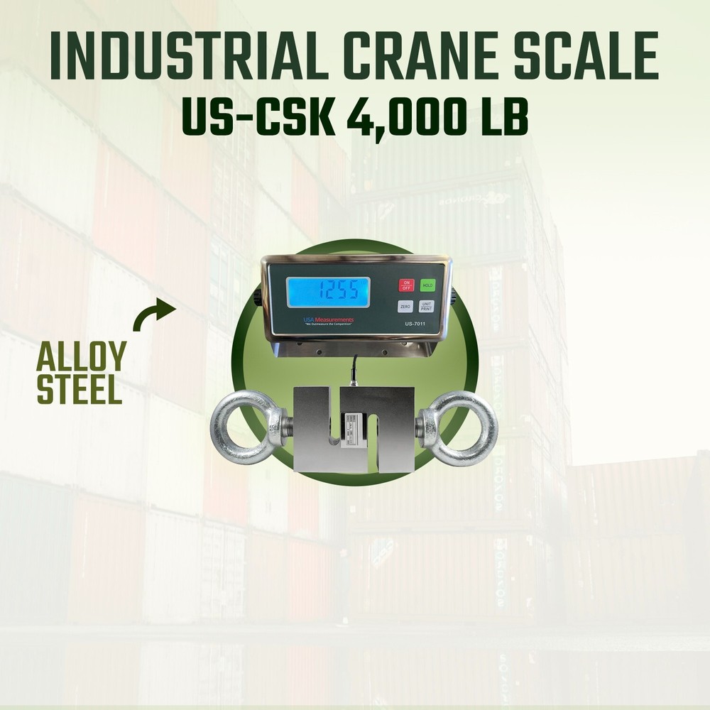 US-CSK-4K Hanging Scale (S-Type) tension & compression 4,000 lb with Printer