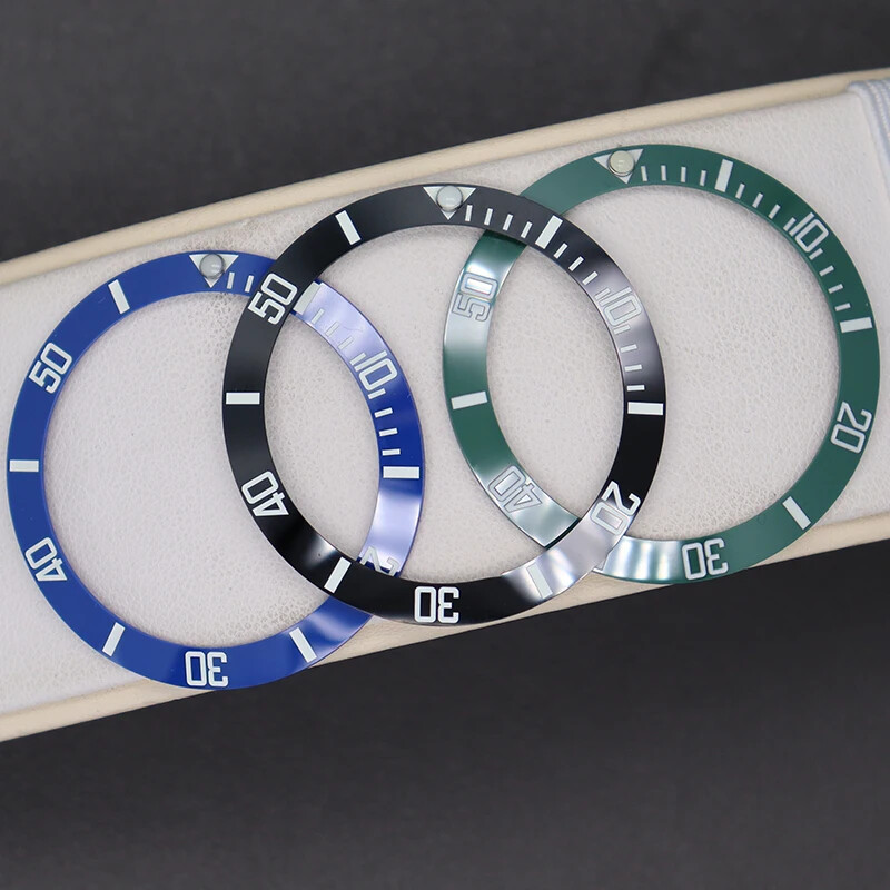38MMX30.7MM C3Luminous Ceramic Bezel Insert For Seiko Water ghost shell