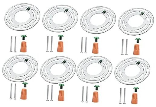4Inches Universal Light Fixture mounting Bracket, 8 Sets 4" Circle 8 Pack