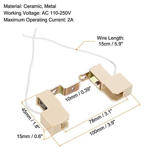 R7S Socket, 3 Pack Ceramic Lamp Holder Halogen Socket Bulb Base Converter 78mm