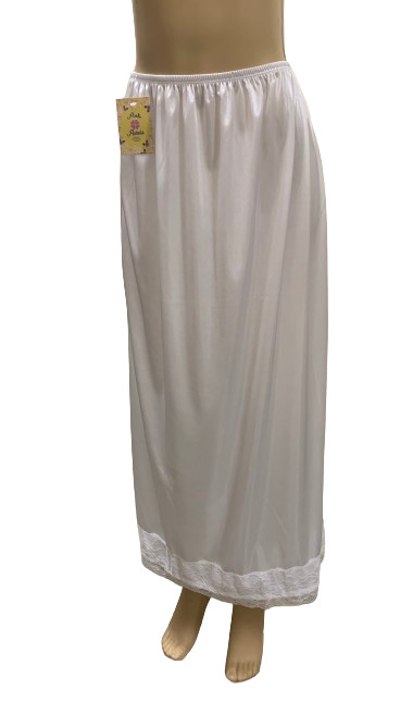 Women's 36" Long Maxi Halfslips 36187 S-5X Blk, Wht, Bge