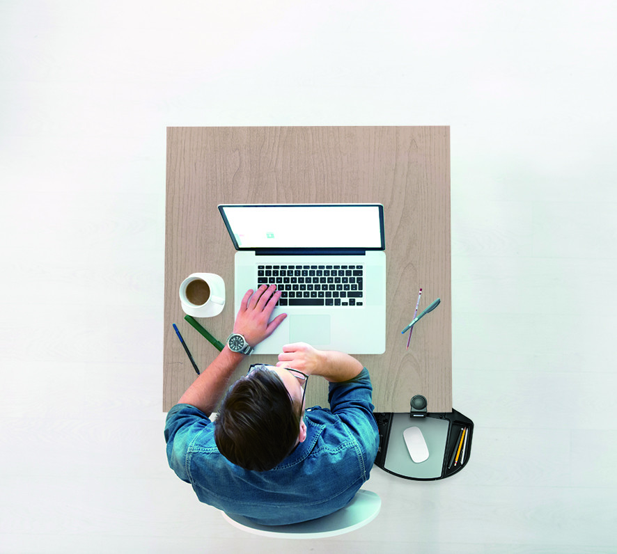 Mobotron Under-desk Mouse Clamp Pad Office Stationery Organizer