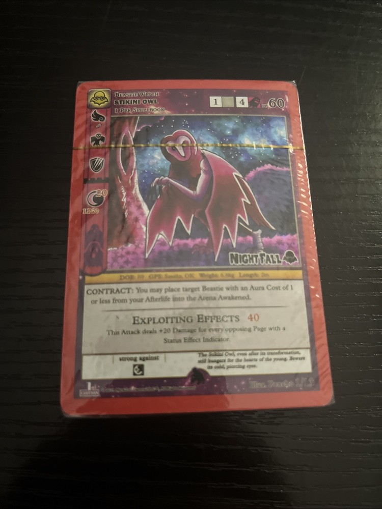 2021 MetaZoo Nightfall 1st Edition Stikini Owl Theme Deck Sealed!