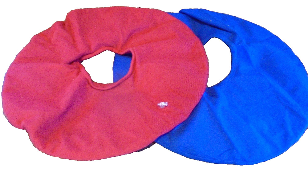 2 Pack Inflatable Donut for Tailbone Pain - Red & Blue
