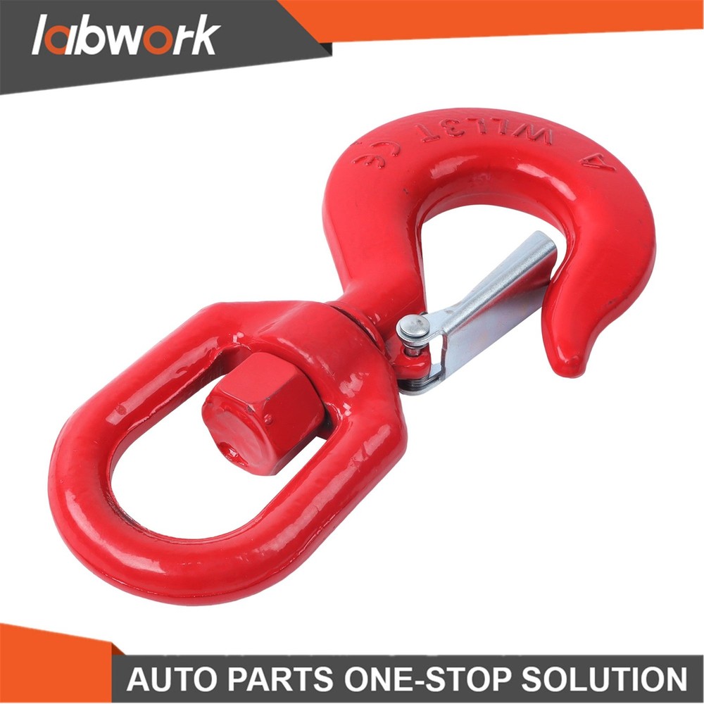 Labwork 3 Ton Locking Swivel Hook 5/8" Grade 80 Lifting Hook Rigging with Latch