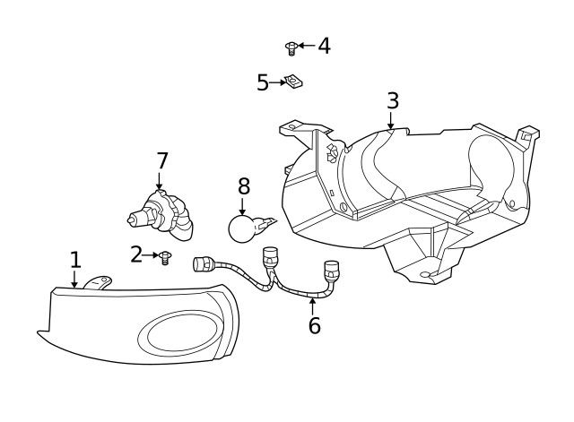 Genuine GM Headlamp Mounting 22709348