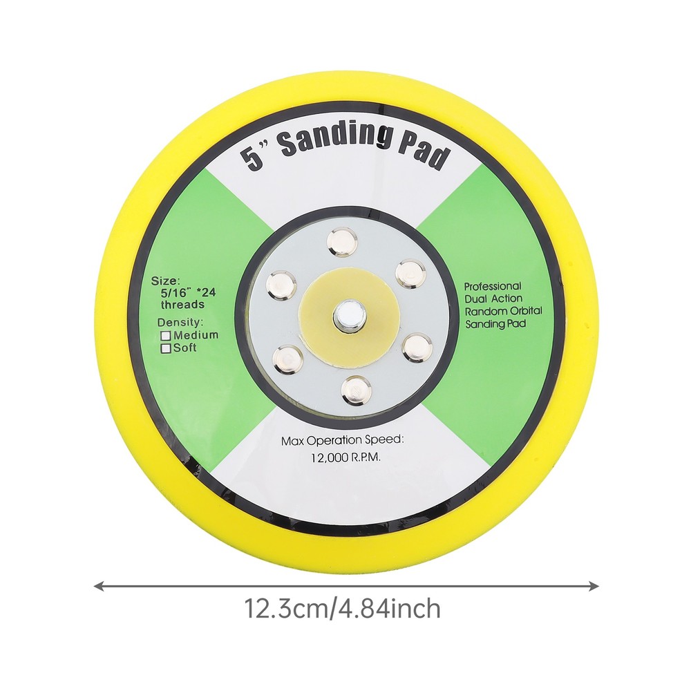 Dual Action Hook Loop Sander Sanding Backing Pad with 5/16th
