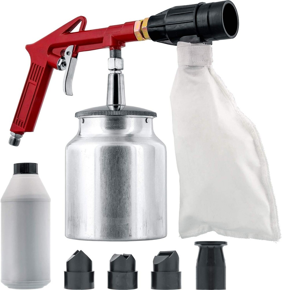 Sand Blaster Gun Kit W/ Recovery System Air Compressor Sandblaster Tool Abrasive