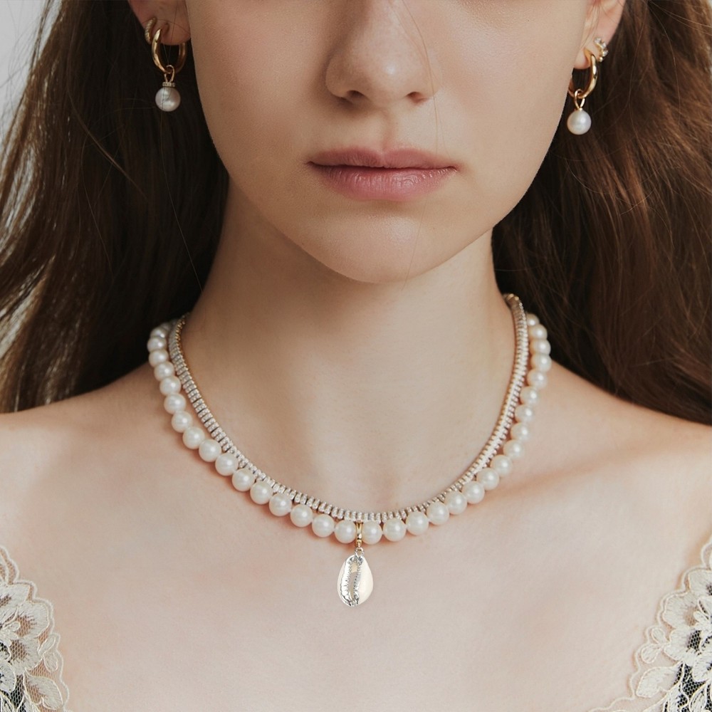 20Pcs Seashell Charm Bulk Natural Shell Pendants Silver