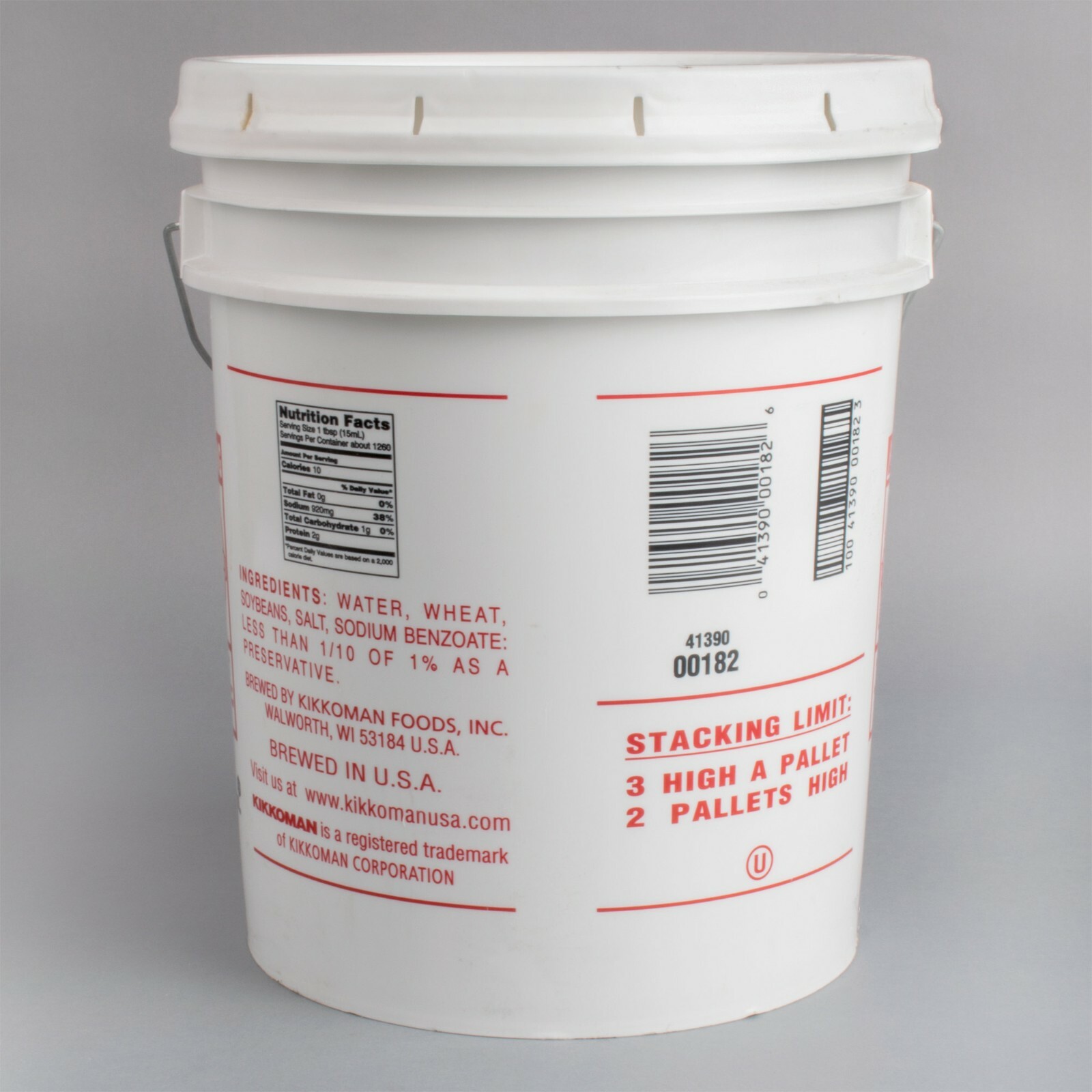 Kikkoman Traditionally Brewed Bulk Commercial Restaurant Soy Sauce 5 Gallon Pail