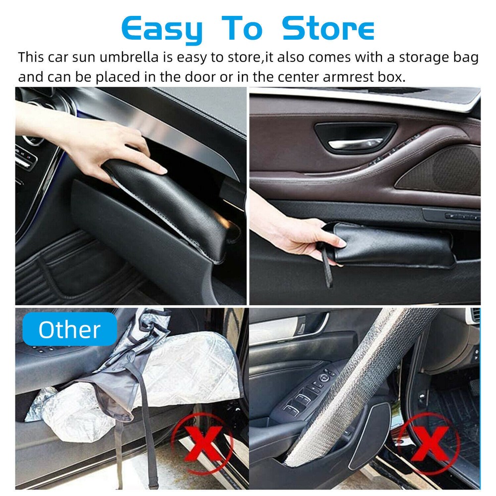 Car Windshield Sunshade Foldable Umbrella Front Window Cover Visor Umbrella