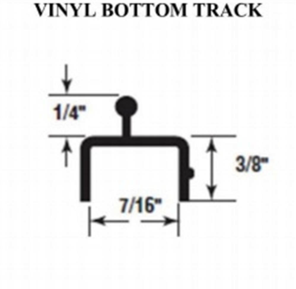 Sliding Screen Track 96" White Vinyl