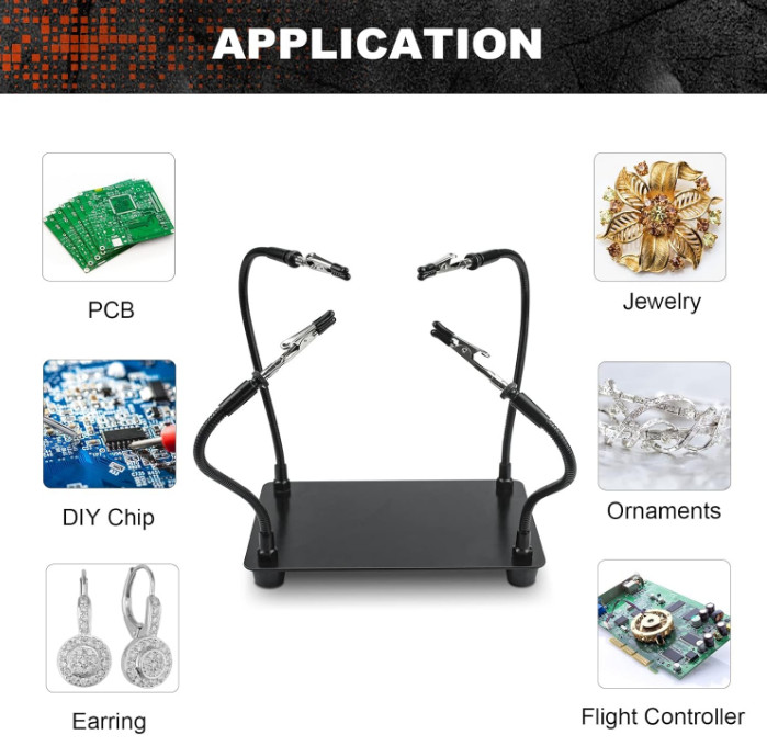 Helping Hands Soldering Station Third Hand Soldering Tool 4 Flexible Arms Help