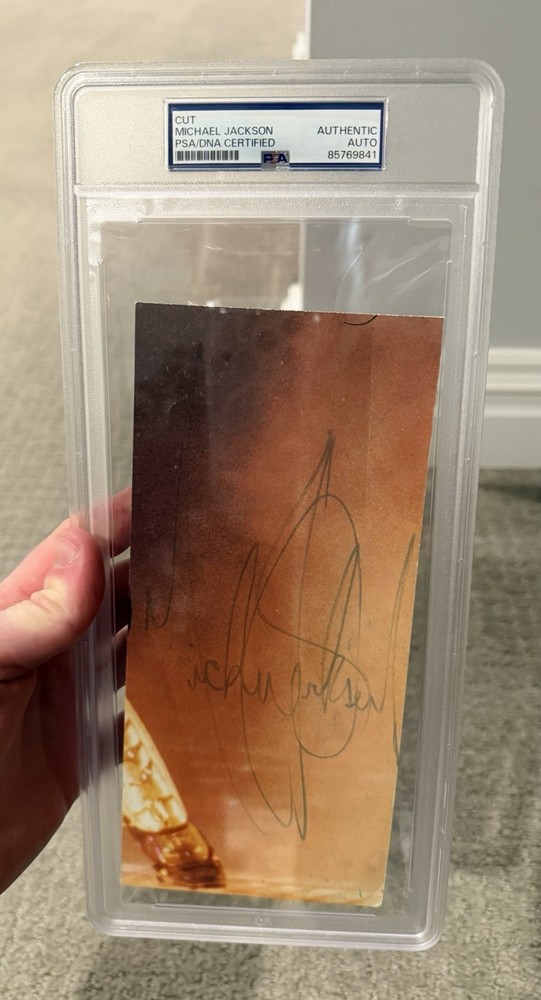 Beautiful Michael Jackson Signed Cut PSA DNA Certified Autograph Huge Auto