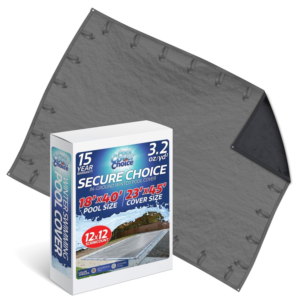 PoolCoverChoice Winter Swimming Pool Cover for 18 ft x 40 ft Rectangular Pool