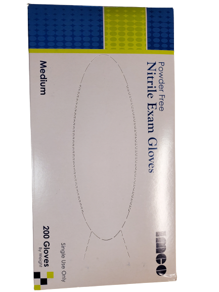 Blue Nitrile Examination Gloves, Small, Medium - 200 count box