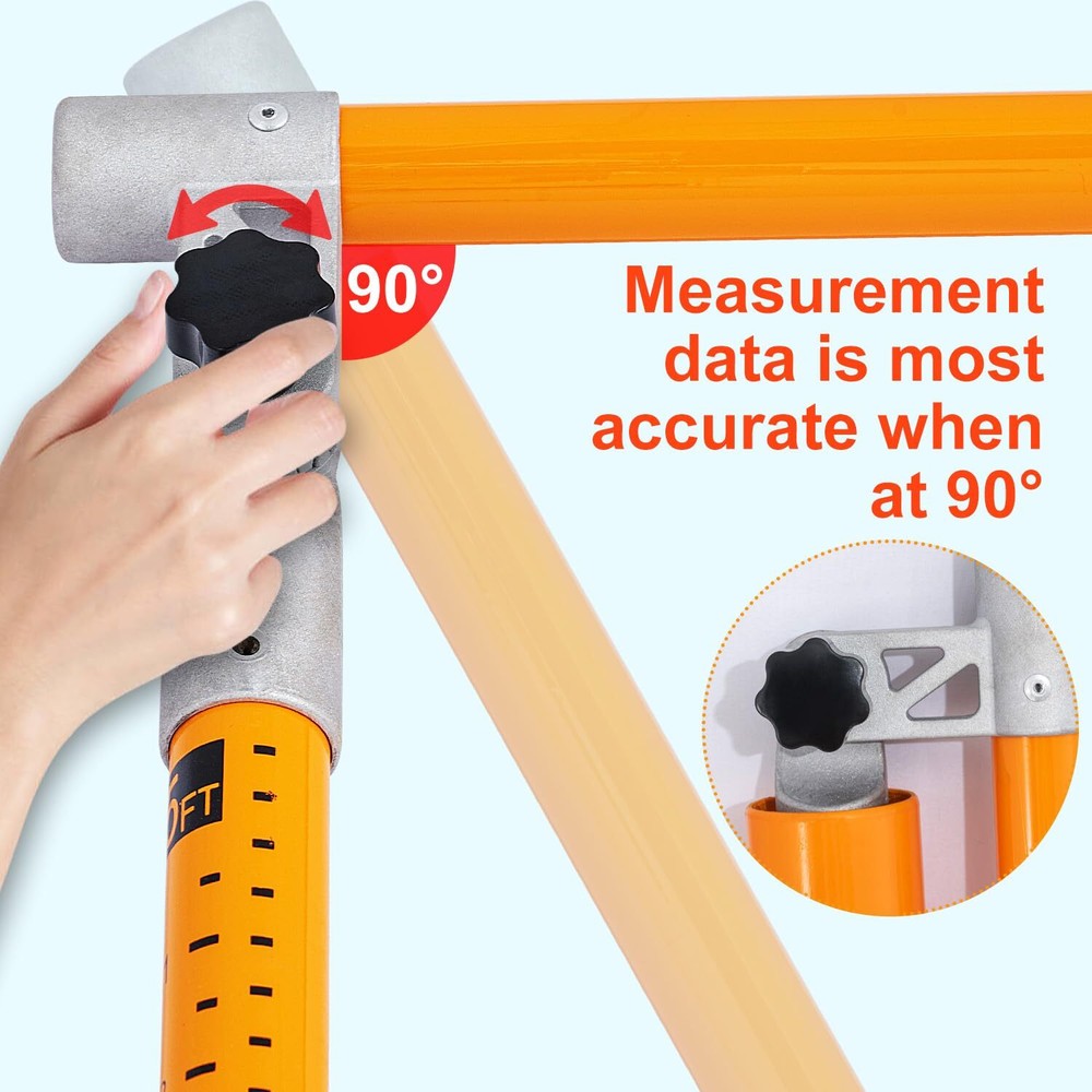 15FT Retractable Load Height Measuring Stick with Bag,Adjustable Pole for Trucks