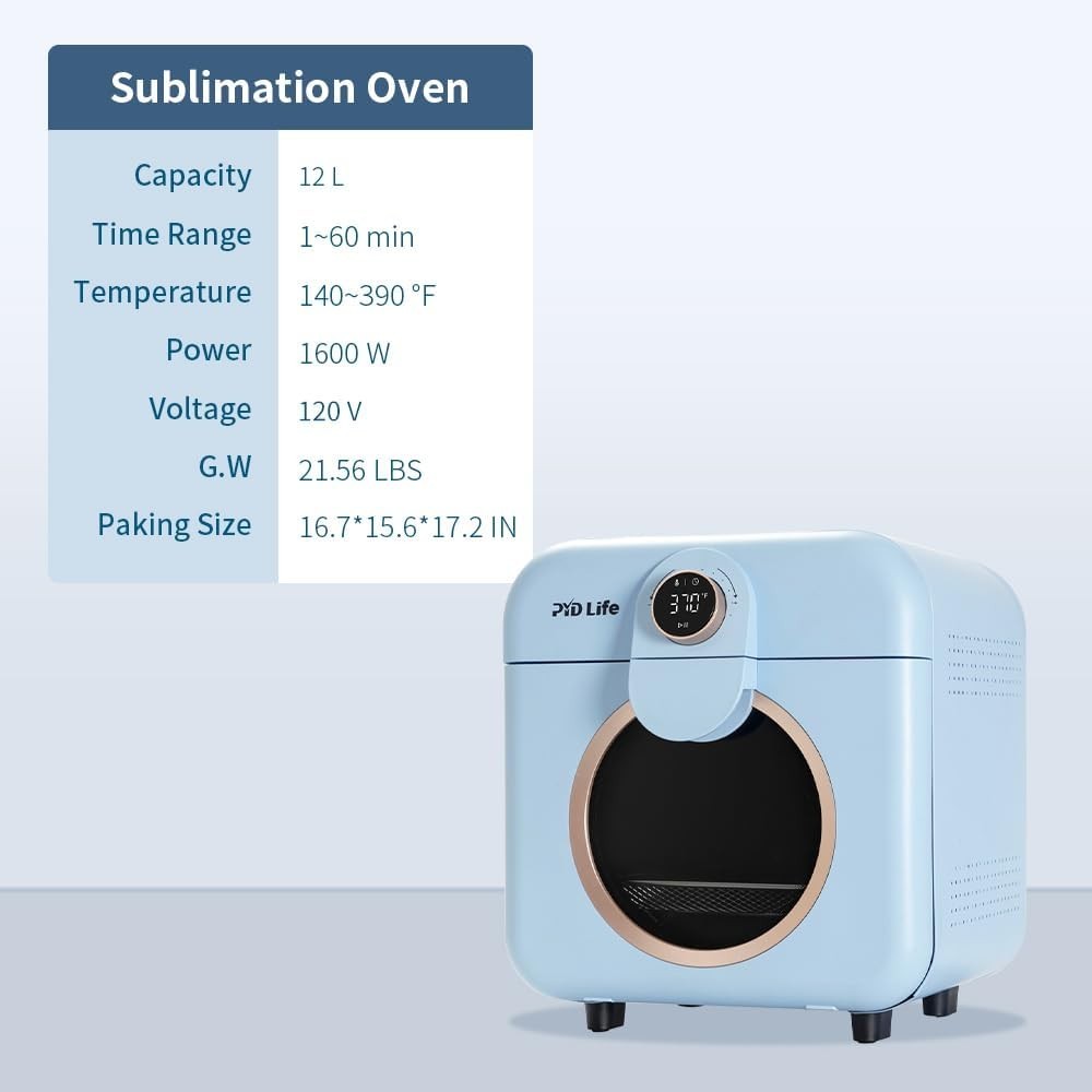 Professional Mini Sublimation Oven - 12L with Touch Control & Ceramic Interior