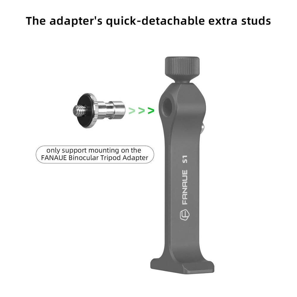 FANAUE Binocular Tripod Adapter Quick Release,Detachable Universal Black