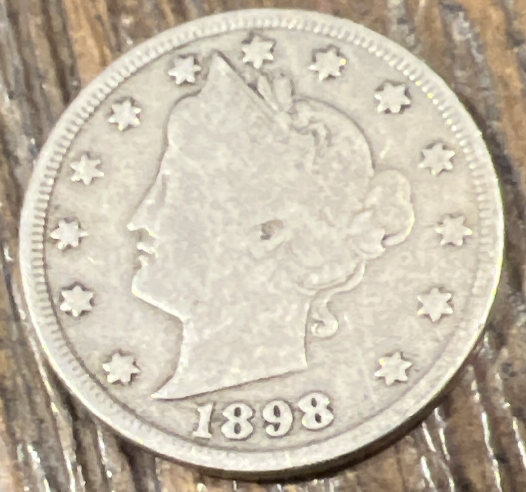 1898 - P - 19th Century Liberty Head V Barber Nickel Coin US