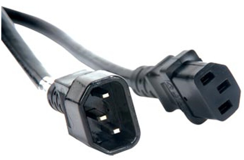 Elation ECCOM-3 Power Cable Iec Extension 3Ft Cord (Pro Lighting Dmx Cable)
