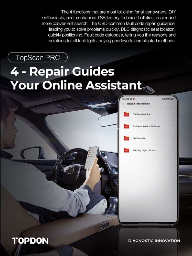 2024 TOPDON PRO Car Key Programmer Pin Code Reader All Key Lost Programming Tool