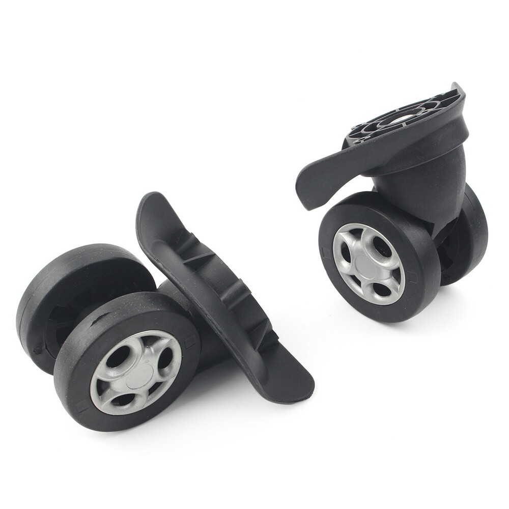 1 set W045 Replacement Luggage Spinner 360°universal Wheel Black
