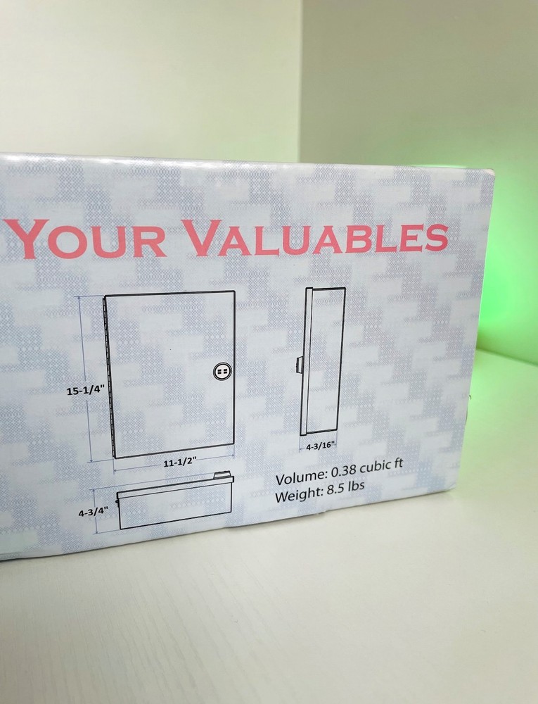 Large Portable Steel Safe Box w/ Combination Lock & Security Cable.