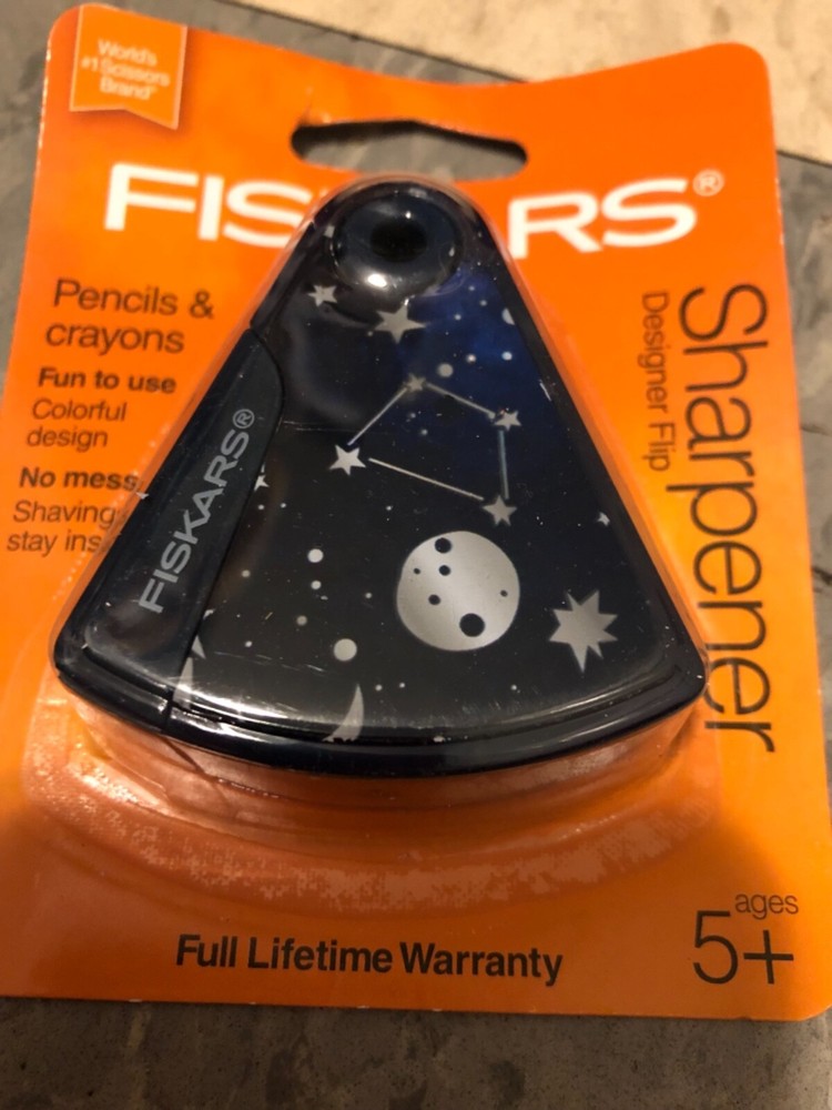 Fiskars Squeeze OR Designer Flip Wedge Sharpener - Pencils & Crayons