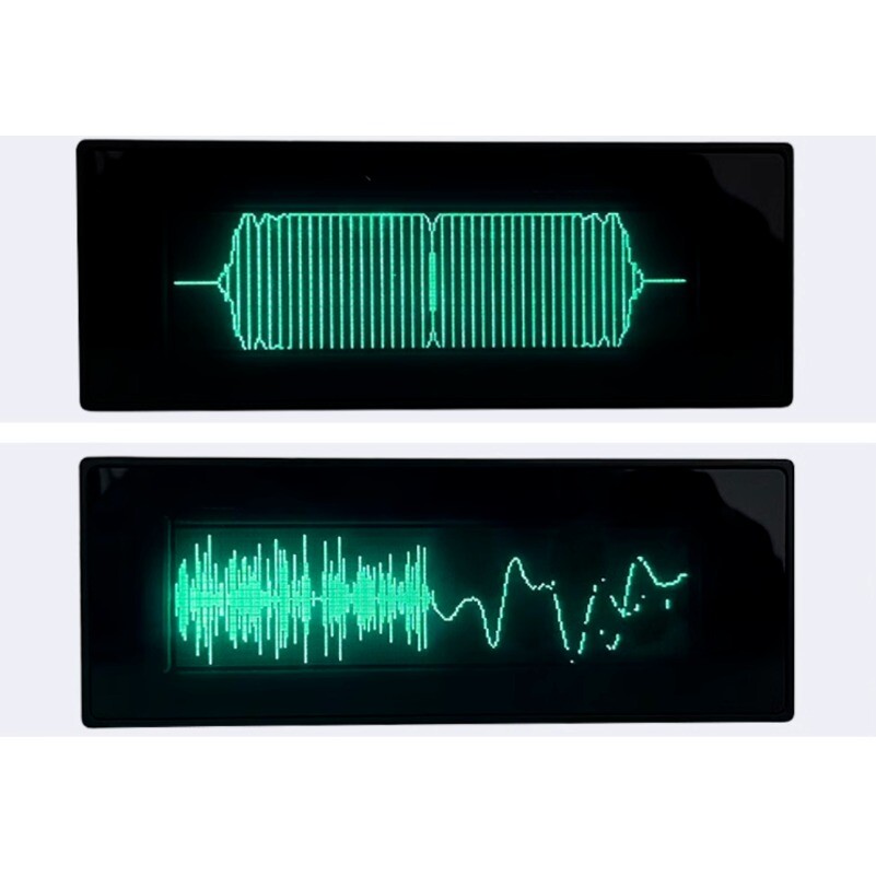 MIC VFD Clock Audio Music Spectrum Display Sound Level Indicator Dot Matrix Gray