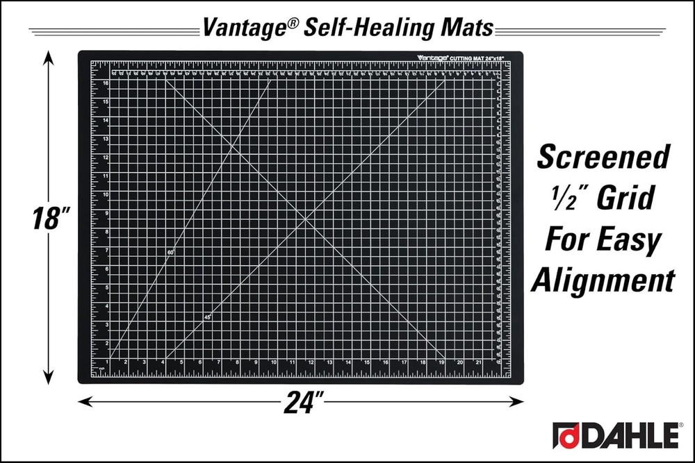 Durable 18"x24" Self-Healing Cutting Mat with 5-Layer Design for Precision Work