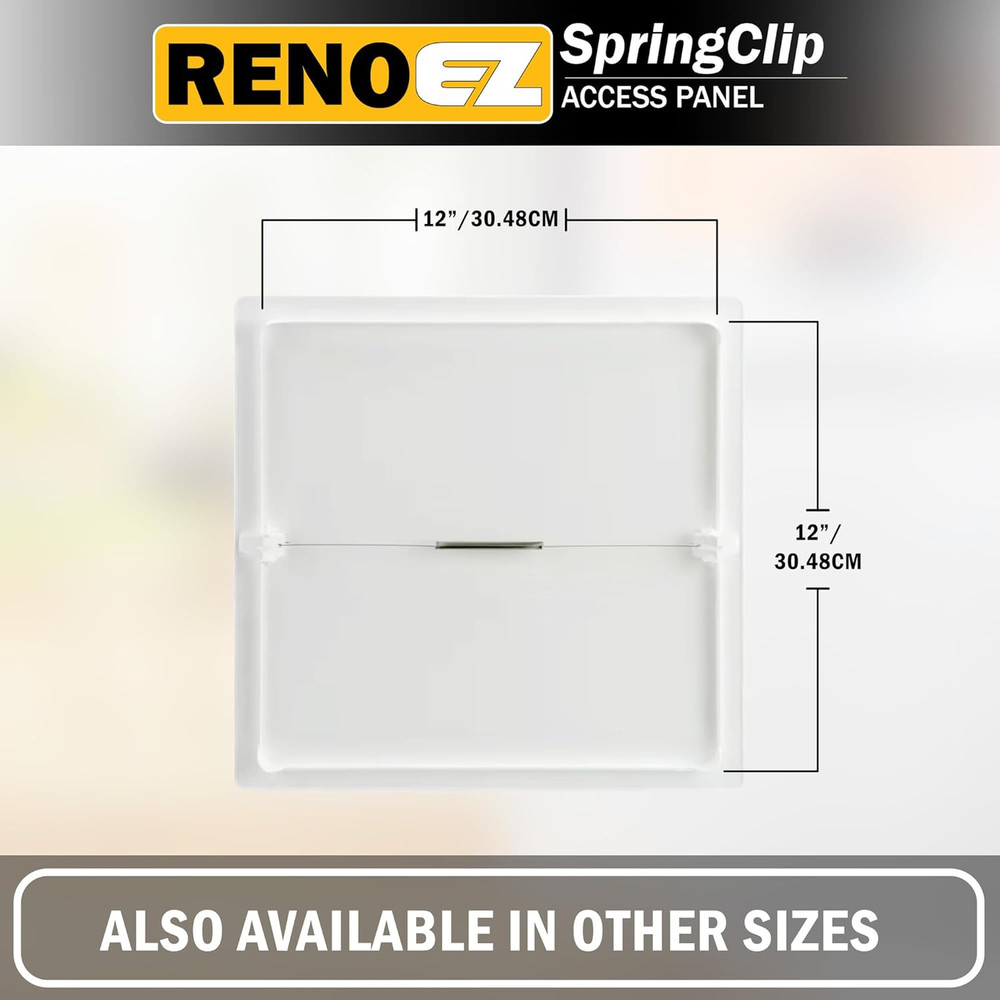 ™ Plastic Access Panel 12X12 Inches with Spring Click Technology - No Tools Requ