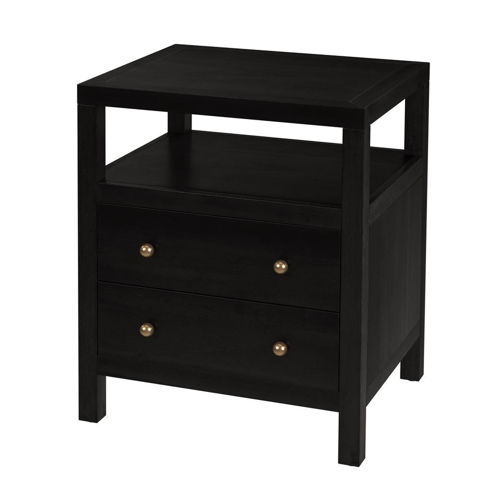 Nora 2-Drawer Nightstand, Coffee