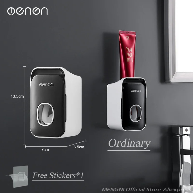 MENGNI Automatic Toothpaste Dispenser Wall-Mounted Bathroom Toothpaste Squeezer