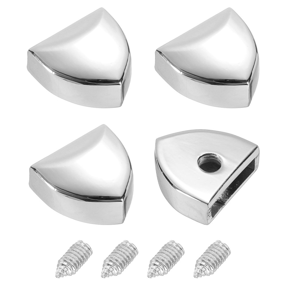 4Pcs Metal Zipper Stoppers, Belt Tip Pull Top Ends Tail Clip, Silver