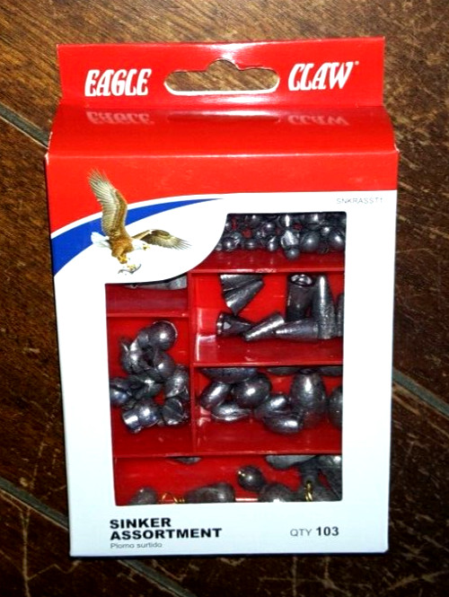 Eagle Claw 103 pc Sinker Assortment - Model #SNKRASST1
