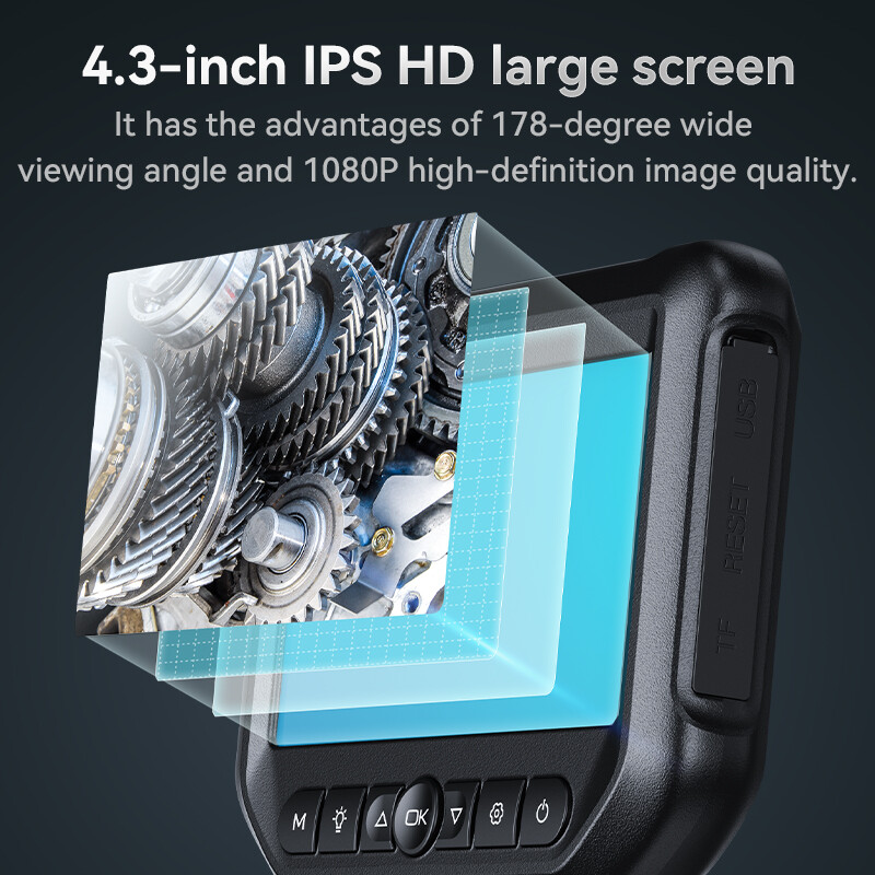 Two-Way Articulating Borescope Teslong Industrial Endoscope Inspection Camera
