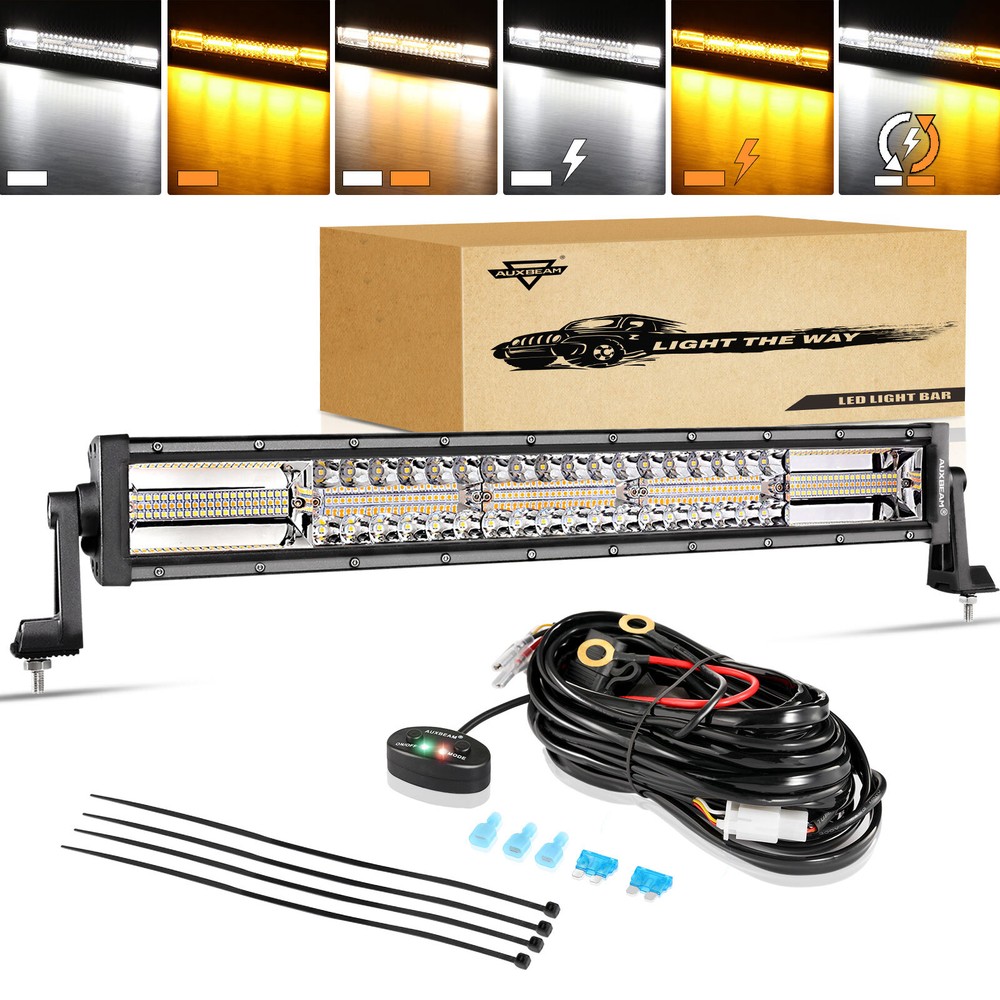 AUXBEAM 22"inch Led Work Light Bar Strobe with Memory Function Driving Lamp 20"