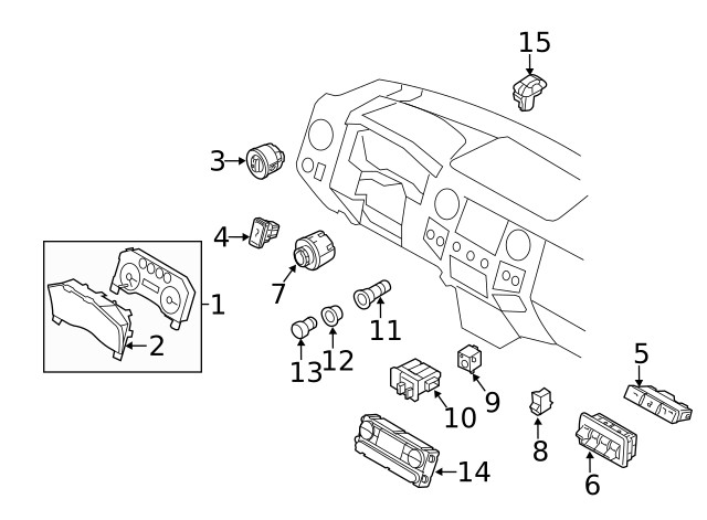 Genuine Ford Instrument Panel Lens BC3Z10887A