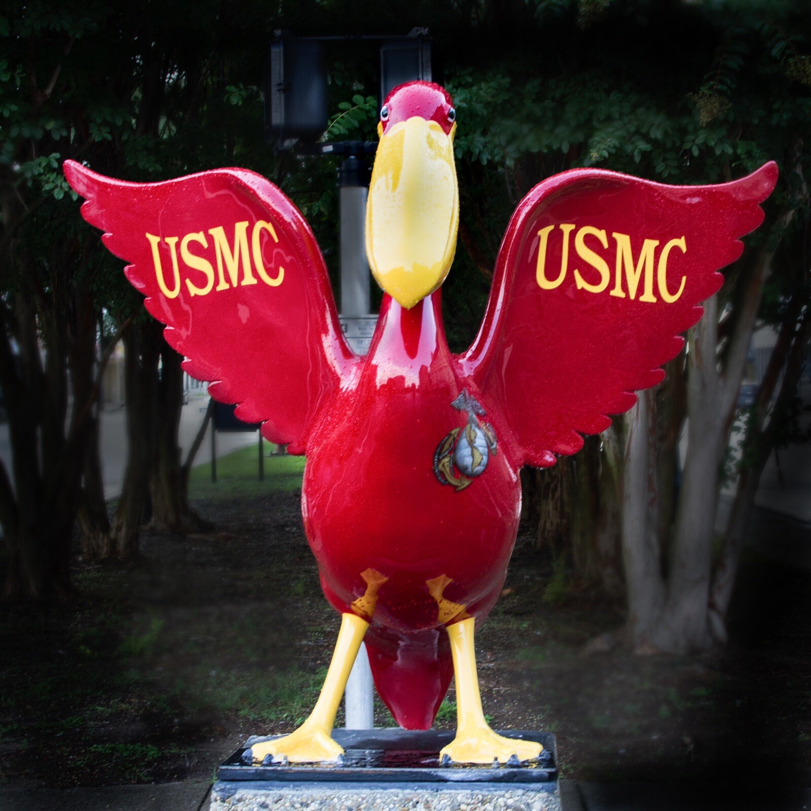 “Pelicans in Paradise” Pensacola USMC Marines Pelican Figurine