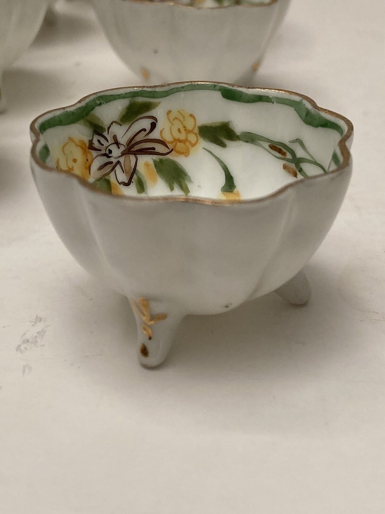 Salt Cellars Footed Bone China Vintage