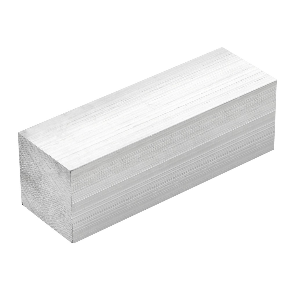 Square Aluminum Flat Bar, 2" Thickness 2" Width 6" Length