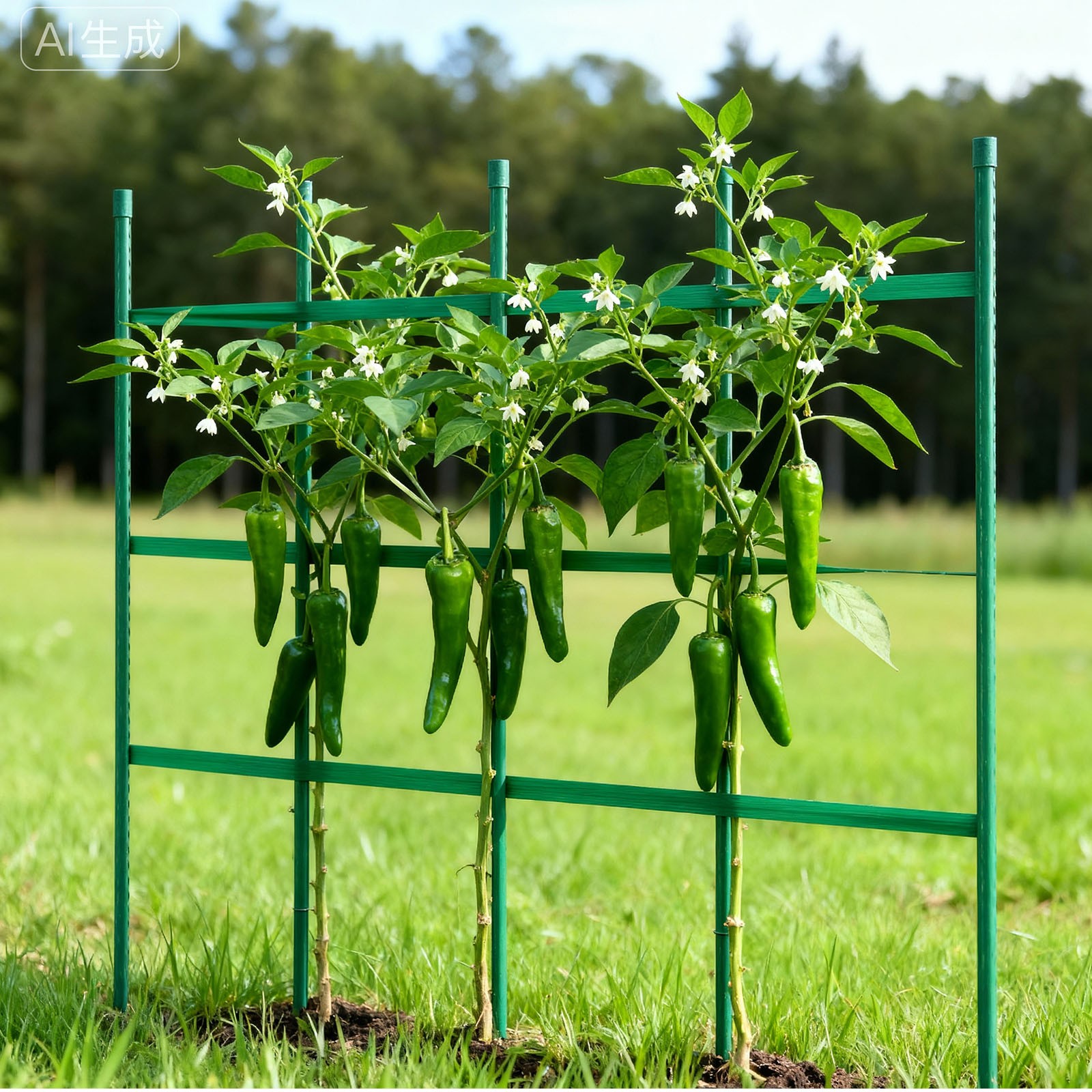 VEVOR Garden Stakes Tomato Stakes 50 Pack 46.06 inch Plastic Coated Metal Sticks