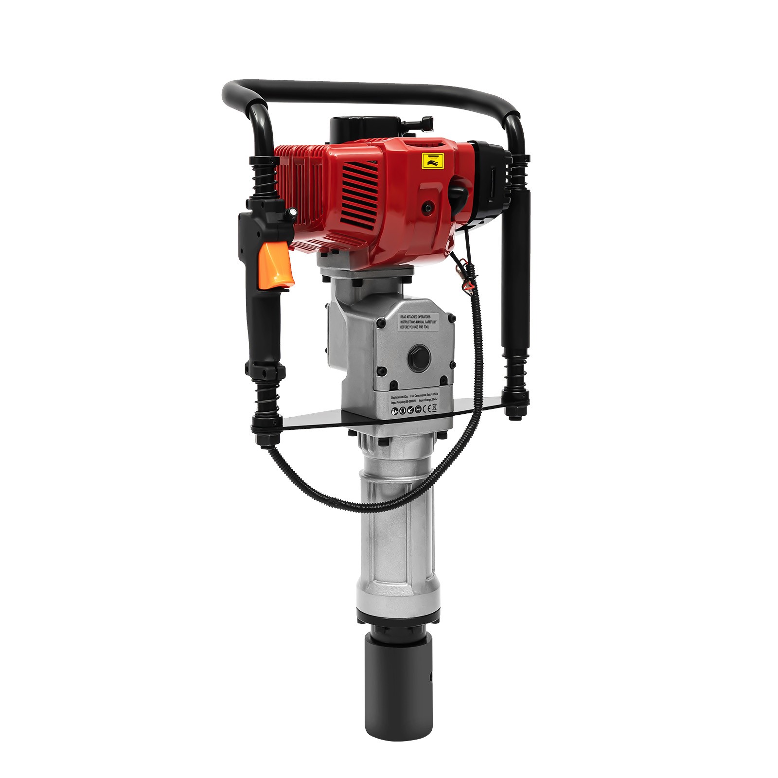 52CC Gas Powered Pile Driver Fence T Post Driver Push Pile Gasoline Engine 2.3HP