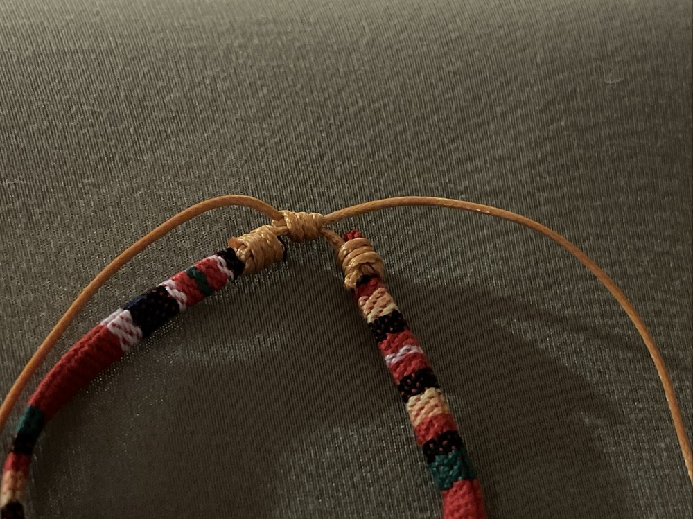 NEW BOHO BRAID THREAD FRIENDSHIP BRACELET ADJUSTABLE THICKER ORANGE