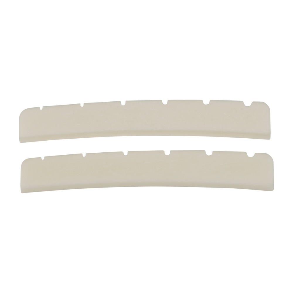 2x Curved Base 7.25"/9.5"/10" Radius Bone Nut White/Unbleached Slotted Bone Nuts