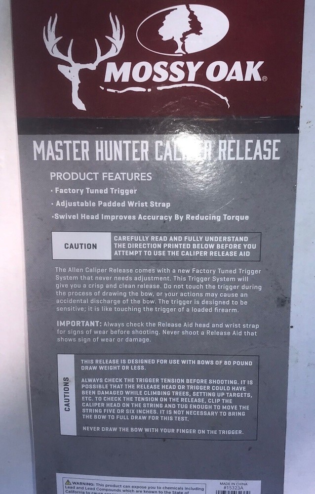 Mossy Oak Master Hunter Caliper Release