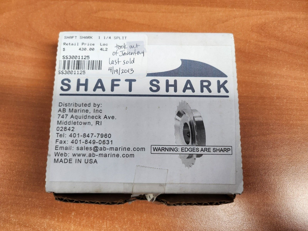 Shaft shark, 1.25 Split, SS3001125, NEW Open box