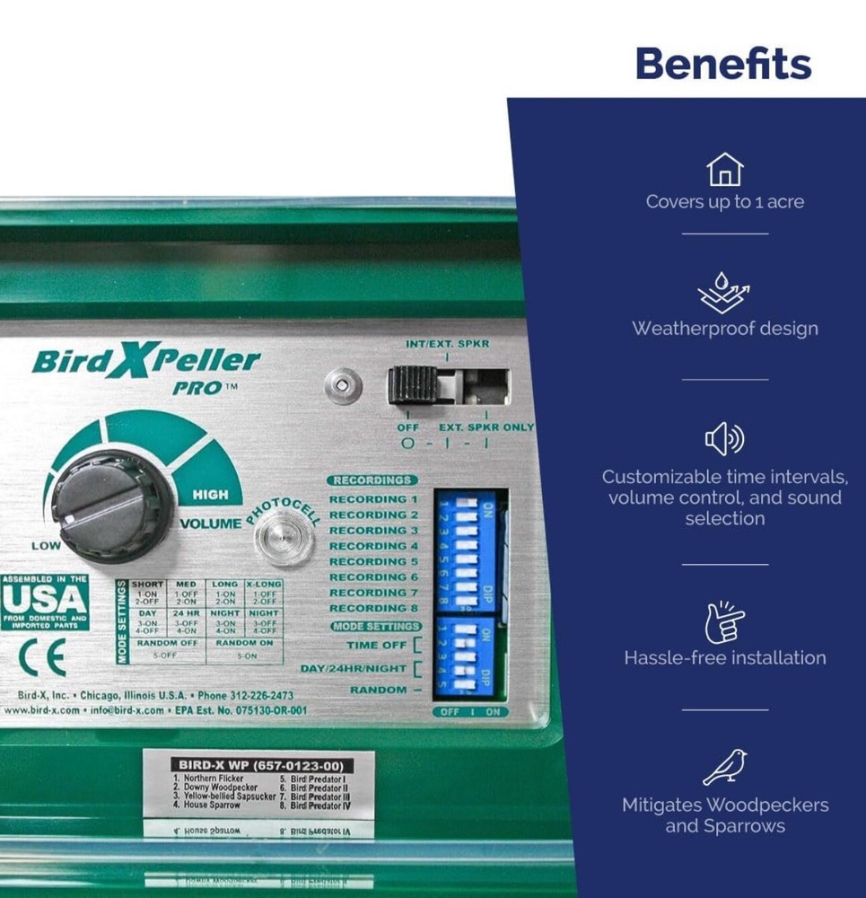 **READ** Bird-X BXP-PRO WP Electronic Chaser, Green
